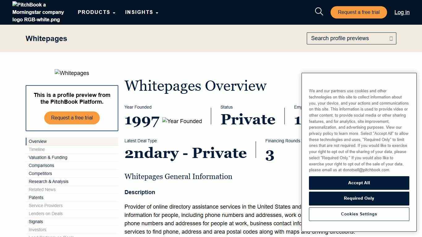 Whitepages 2026 Company Profile: Valuation, Funding & Investors PitchBook